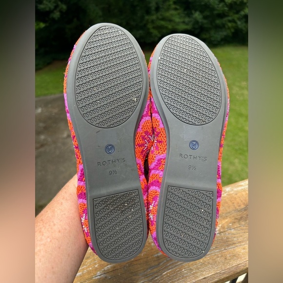 Rothy’s The Flat Lotus Burst Colorful Knit Round Toe Flats Size 9.5 - Picture 4 of 5